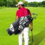 Golf Cart Bag with 14 Way Organizer Divider Top, 41” 13 Pockets Premium Nylon Cart Bag, Durable Golf Bags with Handles & Dust Co