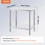 Rustfrit stål Arbejdspræparat Tabel Kommerciel WorkTable Food