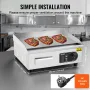 COMMERCIAL ELEKTRISK GRIDDLE 2800 W bordplade Flat Top Grill
