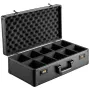 Graded Card Storage Box, 5 Slots, Graded Sports Cards Holder Carrying Case with Coded Lock Foam Dividers, for 162 PSA Graded Car