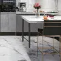 Metal Table Legs Set of 2, Dining Table Legs 28” Height Desk Legs Trapezoid Shape Bench Legs Feet Industrial DIY Coffee Table Le