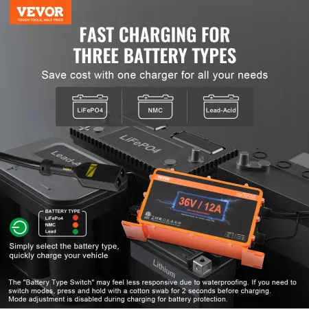 36 volt 12 amp golfvogn smart batterioplader til EZGO D-stil