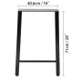 Metal Table Legs Set of 2, Dining Table Legs 28” Height Desk Legs Trapezoid Shape Bench Legs Feet Industrial DIY Coffee Table Le