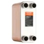 Heat Exchanger, 5"x 12" 80 Plates Brazed Plate Heat Exchanger, Copper/316L Stainless Steel Water To Water Heat Exchanger For Flo