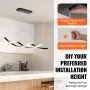 Modern Chandelier Light Fixtures, 24W, Dimmable LED Pendant Light with Remote Control Silicone Lampshade, Adjustable 3000K-6000K