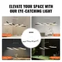 Modern Chandelier Light Fixtures, 24W, Dimmable LED Pendant Light with Remote Control Silicone Lampshade, Adjustable 3000K-6000K