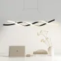 Modern Chandelier Light Fixtures, 24W, Dimmable LED Pendant Light with Remote Control Silicone Lampshade, Adjustable 3000K-6000K