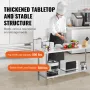 Stainless Steel Prep Table, 24 x 72 x 34 Inch, Heavy Duty Metal Worktable with 3 Adjustable Height Levels, Commercial Workstatio