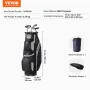 Golf Cart Bag with 14 Way Organizer Divider Top, 36” 13 Pockets Premium Cart Bag, Durable Golf Bags with Handles & Dust Cover & 