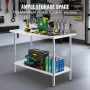 24 x 48 x 36 Inch Stainless Steel Work Table, Commercial Food Prep Worktable Heavy Duty Prep Worktable, Metal Work Table with Ad