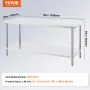 Rustfrit stål Arbejdspræparat Tabel Kommerciel WorkTable Food