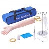 Phlebotomy Practice Kit, IV Venipuncture Intravenous Training Kit, High Simulation IV Practice Arm Kit with Carrying Bag,