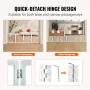 Free Standing Dog Gate, 24" H x 80.3" W Freestanding Pet Gate, 4 Panels Foldable Dog Gate for Wide and Narrow Passageways, Expan