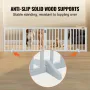 Free Standing Dog Gate, 24" H x 80.3" W Freestanding Pet Gate, 4 Panels Foldable Dog Gate for Wide and Narrow Passageways, Expan