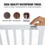 Free Standing Dog Gate, 24" H x 80.3" W Freestanding Pet Gate, 4 Panels Foldable Dog Gate for Wide and Narrow Passageways, Expan