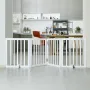 Free Standing Dog Gate, 24" H x 80.3" W Freestanding Pet Gate, 4 Panels Foldable Dog Gate for Wide and Narrow Passageways, Expan
