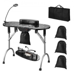 Portable Manicure Table Foldable Nail Table with Electric Dust Collector