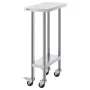 Arbejdsbord til rustfrit stål Kammerciel prep Tabel 24x12