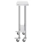 Stainless Steel Work Table 24 x 12 x 38 Inch, with 4 Wheels, 3 Adjustable Height Levels, Heavy Duty Food Prep Worktable for Comm