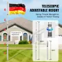 30ft teleskopisk flagstangsit kraftigt aluminium flagstang tysk