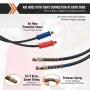 15FT Semi Truck Air Lines Kit, 3-in-1 Air Hoses & ABS Power Line for Semi Truck Trailer Tractor, 7-Way Plug Electrical Cord Cabl