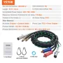 15FT Semi Truck Air Lines Kit, 3-in-1 Air Hoses & ABS Power Line for Semi Truck Trailer Tractor, 7-Way Plug Electrical Cord Cabl