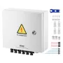 PV Combiner Box, 6 String, Solar Combiner Box with 10A Rated Current Fuse 63A Circuit Breaker Lightning Arrester and Solar Conne