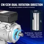 1.1KW Electric Motor 2800 rpm, AC 220~240V 7.1A, 90S, B3 Frame, Air Compressor Motor Single Phase, 24mm Keyed Shaft, CW/CCW Rota