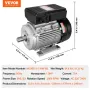 1,1 kW elektrisk motor 2800 o / min 220 ~ 240V 7,1a 1-fase 24mm