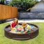 Sandkasse med dækning rund sandboks HDPE Sand Pit udendørs
