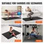 Exercise Mat Non Slip Yoga Mat Gym Fitness Pilate Workout Mat (1.8x1.2 m)