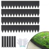Steel Landscape Edging, 4-pack Steel Garden Edging Borders, 40" L x 8" H Strips, Hammer-in Edging Border with 6 Clips, Bendable
