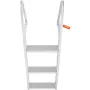 Dock Ladder, Removable 3 Steps, 350 lbs Load Capacity, Aluminum Alloy Pontoon Boat Ladder with 4'' Wide Step & Anti-Slip Design 