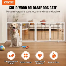 Fritstående hundeport 32x96,5 tommer fritstående kæledyrsport