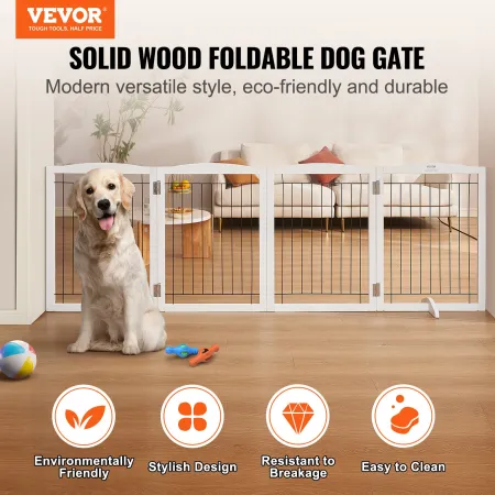 Fritstående hundeport 32x96,5 tommer fritstående kæledyrsport