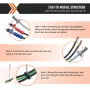 15FT Semi Truck Air Lines Kit with 2PCS Glad Hands, 3-in-1 Air Hoses & 7 Way ABS Electric Power Line, with 2PCS Gladhand Handles