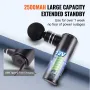 Massage Gun Deep Tissue, Percussion Mini Muscle Massage Gun for Athletes - with 4 Speed Levels & 4 Massage Heads, 12V 2500mAh Ba