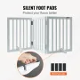 Free Standing Dog Gate, 24" H x 60" W Freestanding Pet Gate, 3 Panels Foldable Dog Gate for Wide and Narrow Passageways, Expanda