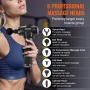 Massage Gun Deep Tissue with 9 Speed Levels & 6 Massage Heads, 24V 2500mAh Batteries, Percussion Muscle Massager for Athletes, H