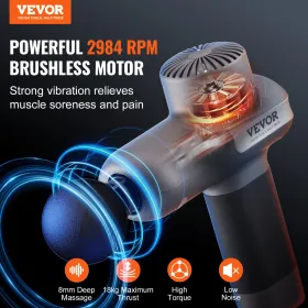 Massagepistol Deep Tissue Percussion Muscle Massager med 5