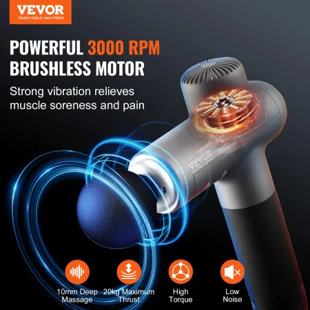 Massage Gun Deep Tissue, Muscle Percussion Massage Gun for Athletes, Handheld Massage Gun for Pain Relief, Muscle Relaxation - w