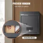 Gennem døren Key Drop Box Mailbox med kombinationslås mørkegrå