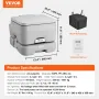 Portable Toilet for Camping with Carry Bag, RV Toilet with 3.2 Gal Waste Tank, Push-Button Pressurized Flush Commode, Leak-proof