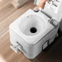 Portable Toilet for Camping with Carry Bag, RV Toilet with 3.2 Gal Waste Tank, Push-Button Pressurized Flush Commode, Leak-proof