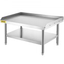 Stainless Steel Equipment Grill Stand, 48 x 30 x 24 Inches Stainless Table, Grill Stand Table with Adjustable Storage