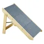 Wood Pet Stairs/Pet Steps, 2-in-1 Foldable Wooden Dog Stair for Beds, Sofa and Cars, Dog Stairs & Ramp with 3 Steps for Small Me