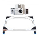 Mini Fridge Stand Universal Laundry Pedestal, Adjustable Refrigerator Stand with Smooth Casters, Washing Machine Pedestal