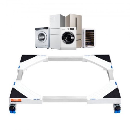 Mini Fridge Stand Universal Laundry Pedestal, Adjustable Refrigerator Stand with Smooth Casters, Washing Machine Pedestal