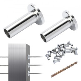 121 Pack T316 Stainless Steel Protector Sleeves for 4mm 4.8mm Wire Rope Cable Railing, DIY Balustrade T316 Marine Grade, Come