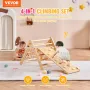 Pikler Triangle Set, 4 in 1 Toddler Climbing Toys Indoor Playground, Montessori Climbing Set with Triangle and Ramp, Large Size 